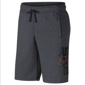 [Nike] Gray Fleece Jogger Shorts